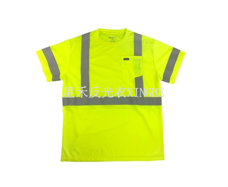 Outdoors Workwear Herren-T-Shirt mit reflektierender Sicherheitstasche und Warnschutz