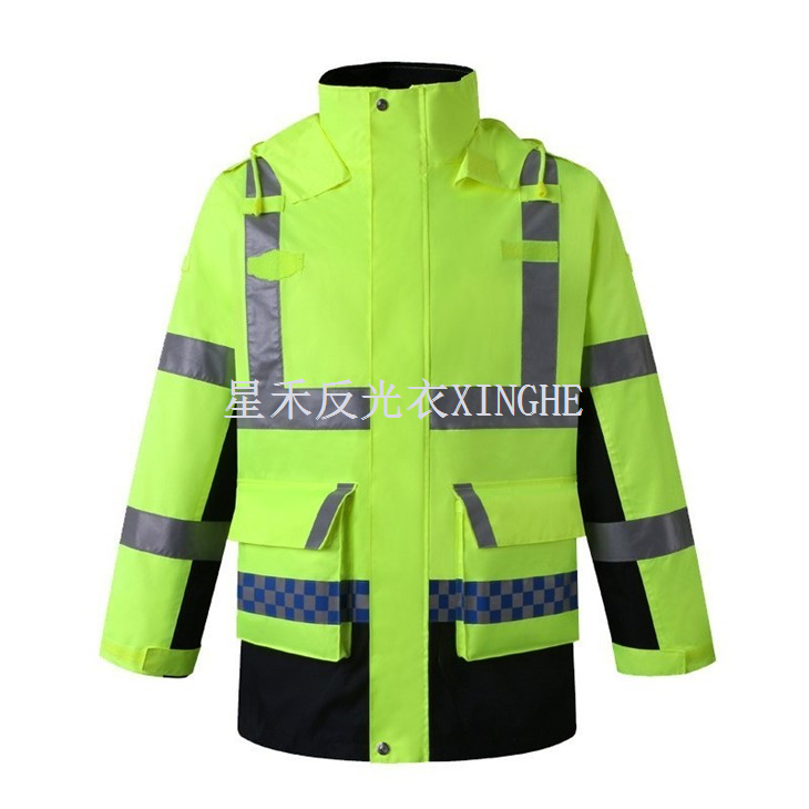 Regenfeste, reflektierende Baumwolljacke