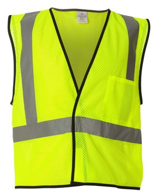 Wirtschaftliche Netzweste mit Klettverschluss und einer Tasche