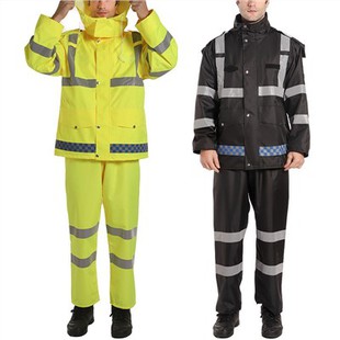 Regenbekleidung mit hoher Sichtbarkeit